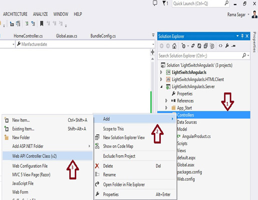 Create WebAPI2 Controller class